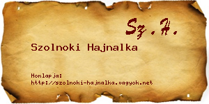 Szolnoki Hajnalka névjegykártya